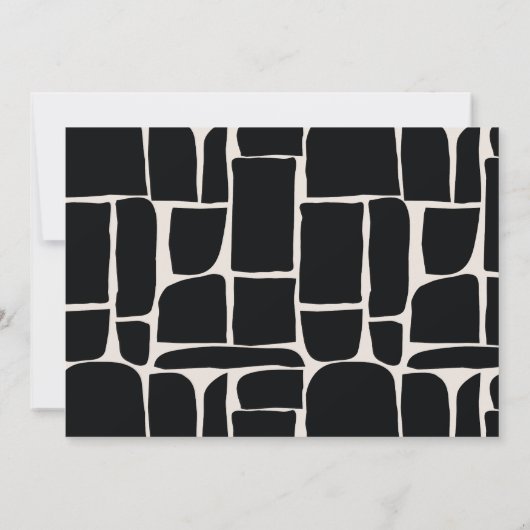 Moderne minimale grafische zwart & wit uniek kaart (Achterkant)