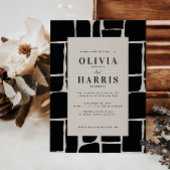 Moderne minimale grafische zwart & wit uniek kaart