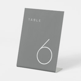 Moderne Minimale grijs- en wittabel-nummertabel Reclamebord Met Voetstuk