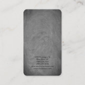 Moderne, minimale grijze achtergrond visitekaartje (Achterkant)