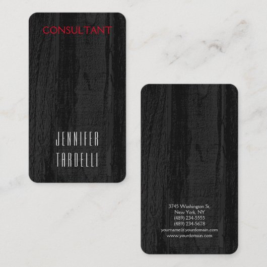 Moderne, minimale grijze achtergrond visitekaartje (Voorkant / Achterkant)