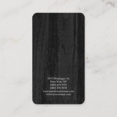 Moderne, minimale grijze achtergrond visitekaartje (Achterkant)