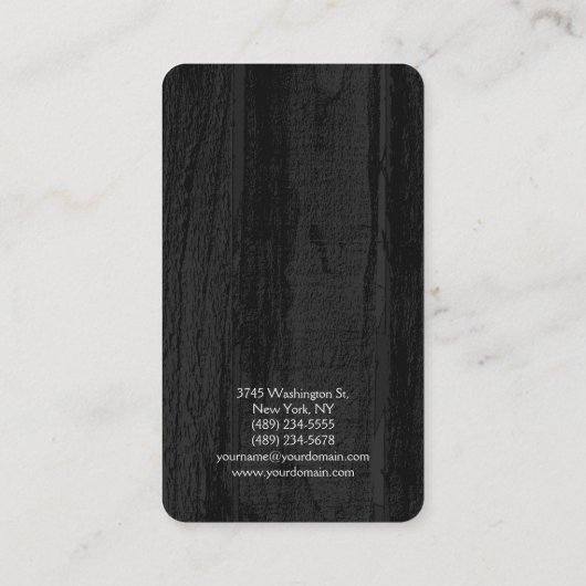 Moderne, minimale grijze achtergrond visitekaartje (Achterkant)