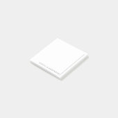 Moderne minimale grijze gepersonaliseerde naam post-it® notes (Schuin)