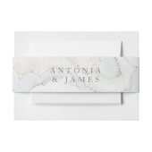 Moderne minimale grijze marmeren bruiloft uitnodigingen wikkel (Voorkant Voorbeeld)