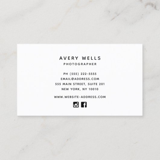 Moderne, minimale grijze professional visitekaartje