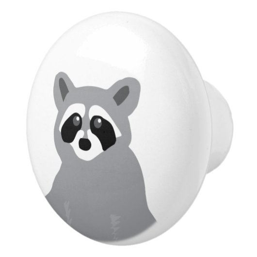 Moderne Minimale Grijze Wasbeer Keramische Pull Kn Keramische Knop (Rechts)