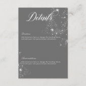 Moderne minimale Grijze & Witte Glam Diamanten Det Informatiekaartje (Voorkant)