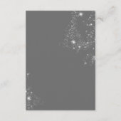 Moderne minimale Grijze & Witte Glam Diamanten Det Informatiekaartje (Achterkant)