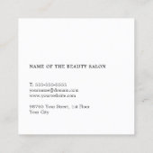 Moderne minimale grijze witte haarlijst vierkante visitekaartje (Achterkant)