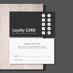 Moderne, minimale grijze, witte zout klantenkaartje