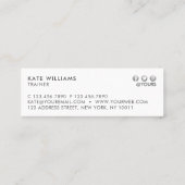 Moderne, minimale grijze, zwarte gradiënt Gold Lux Mini Visitekaartje (Achterkant)