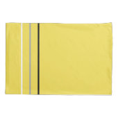 Moderne, minimale grijze zwarte lijnen geel kussensloop (Achterkant)