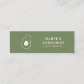 Moderne minimale groene advocaat mini visitekaartje (Voorkant)