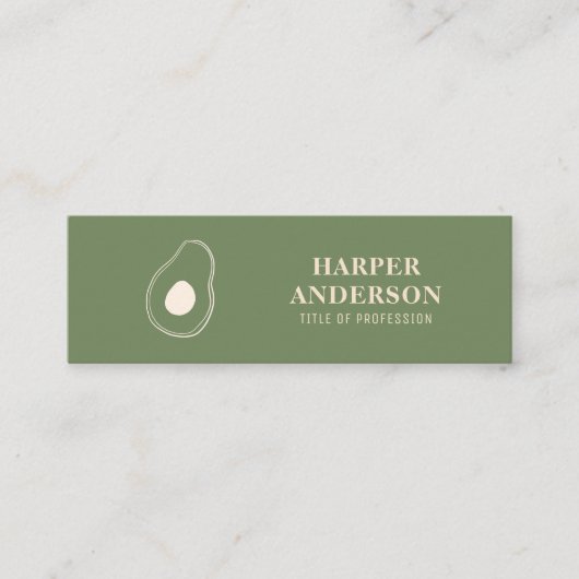 Moderne minimale groene advocaat mini visitekaartje (Voorkant)