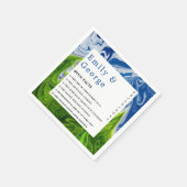 Moderne minimale groene blauwe Natuur Abstract huw Servet (Hoek)