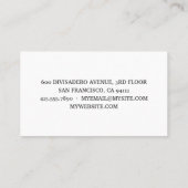 Moderne minimale groene eco-professional visitekaartje (Achterkant)