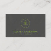 Moderne minimale groene eco professionele business visitekaartje (Voorkant)