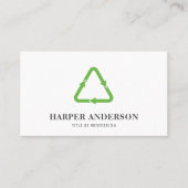 Moderne minimale groene eco-Recyclen professioneel Visitekaartje (Voorkant)