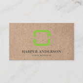 Moderne minimale groene eco-Recyclen professioneel Visitekaartje (Voorkant)