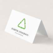 Moderne minimale groene eco-Recyclen professioneel Visitekaartje (Voorkant)