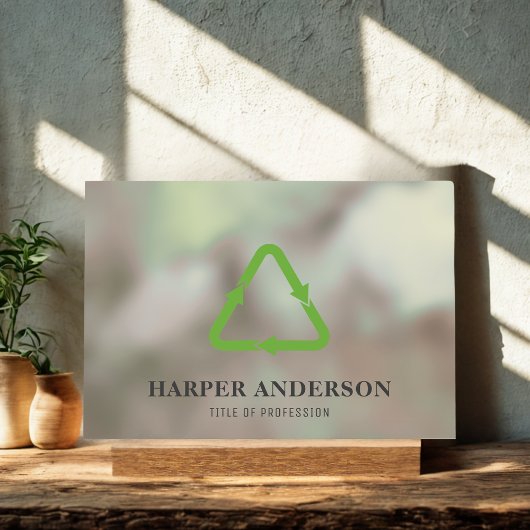 Moderne minimale groene eco recycling acryl teken bord