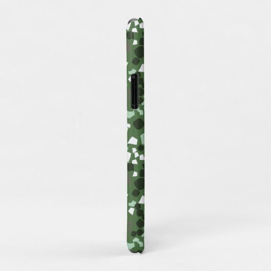 Moderne minimale groene en witte terrazzo Case-Mate iPhone case (Achterkant/rechts)