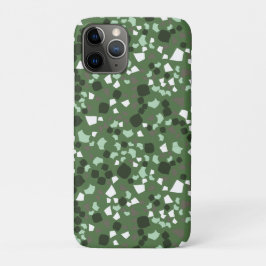 Moderne minimale groene en witte terrazzo Case-Mate iPhone case