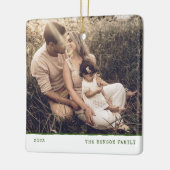 Moderne, minimale groene feestdag keramisch Orname Ornament (Links)