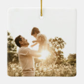 Moderne, minimale groene feestdag keramisch Orname Ornament (Achterkant)