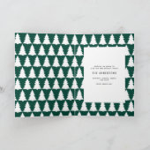 Moderne minimale groene kerst multi foto bedankkaart (Binnen)