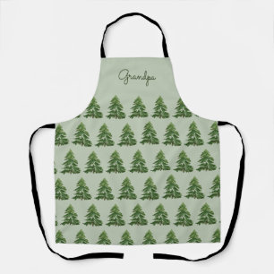 Moderne minimale groene kerstboom familie bakken schort