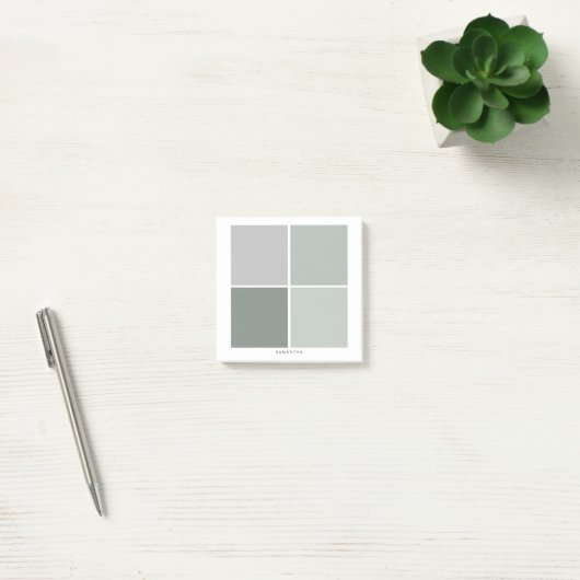 Moderne, minimale, groene planning post-it® notes (Kantoor)