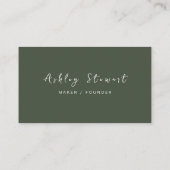 Moderne minimale groene professionele Qr-code voor Visitekaartje (Achterkant)