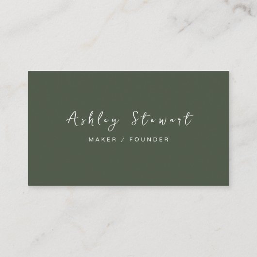 Moderne minimale groene professionele Qr-code voor Visitekaartje (Achterkant)