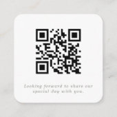 Moderne Minimale Groene Sage RSVP QR Code Kaart (Achterkant)
