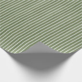 Moderne, minimale groene streep cadeaupapier (Hoek)