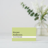 Moderne minimale groene Visitekaartjes (Staand voorkant)