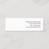 Moderne, minimale groene witte haarlijst mini visitekaartje (Achterkant)