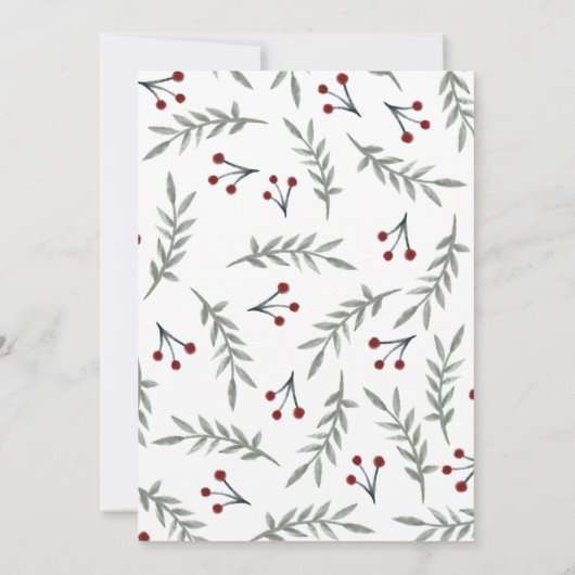 Moderne, minimale groet en vier foto's feestdagenkaart (Achterkant)