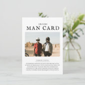 Moderne minimale Groomsman-fotoaanvraag Kaart (Staand voorkant)