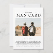 Moderne minimale Groomsman-fotoaanvraag Kaart (Voorkant)