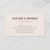 Moderne minimale haarstijl illustratie lineart visitekaartje (Achterkant)
