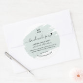 Moderne minimale handgemaakte Homemade Soap Ronde Sticker (Envelop)