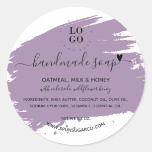 Moderne minimale handgemaakte Homemade Soap Ronde Sticker