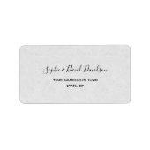Moderne Minimale Handgeschreven Huwelijk Etiket (Voorkant)