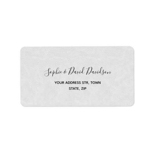 Moderne Minimale Handgeschreven Huwelijk Etiket (Voorkant)