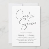 Moderne Minimale handgeschreven Script Couples Sho Kaart (Voorkant)