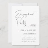 Moderne Minimale handgeschreven Script Engagement Kaart (Voorkant)