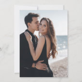 Moderne Minimale handgeschreven Script Engagement  Kaart (Achterkant)